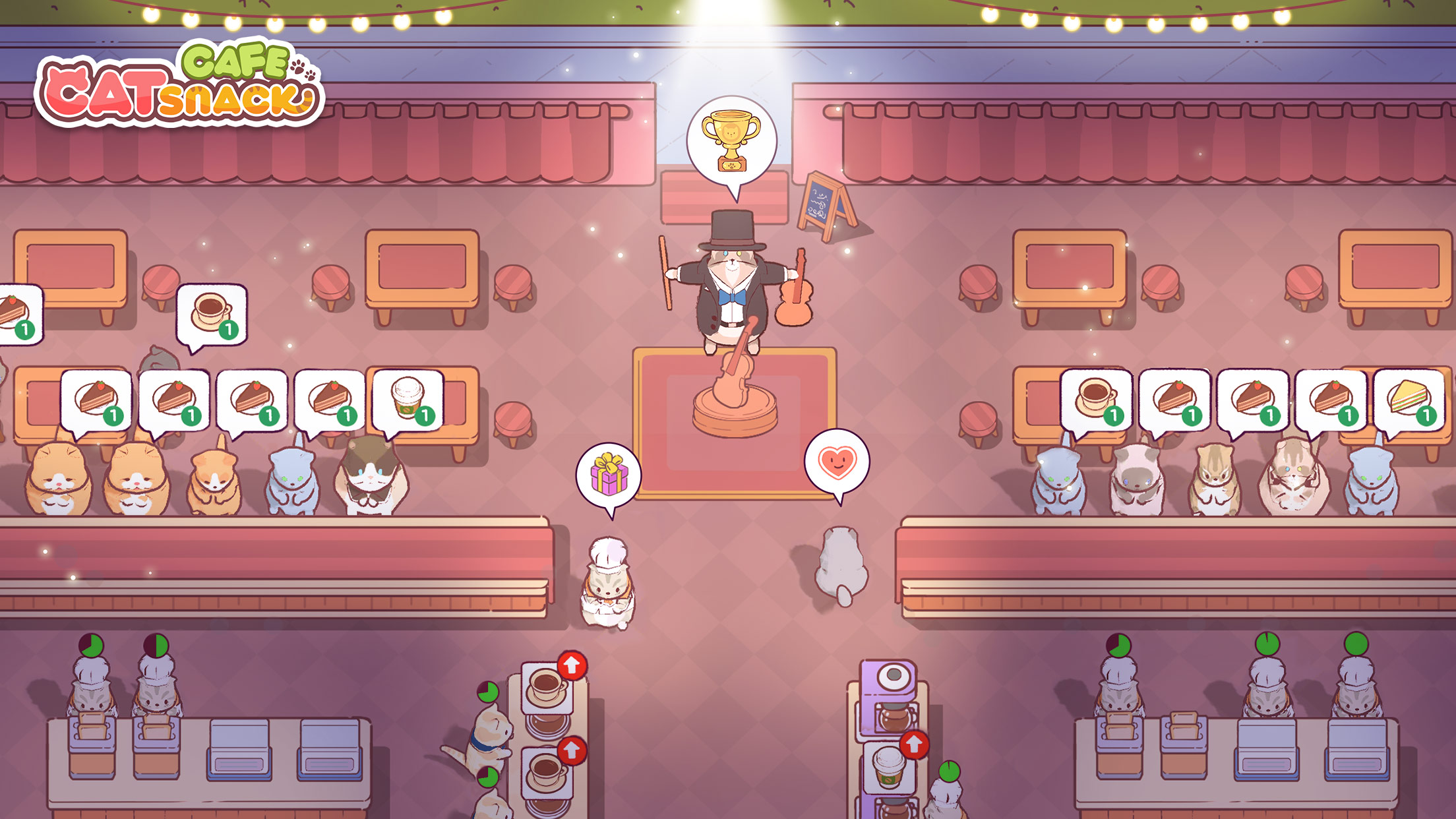 اسکرین شات 6 بازی Cat Snack Cafe: Idle Games