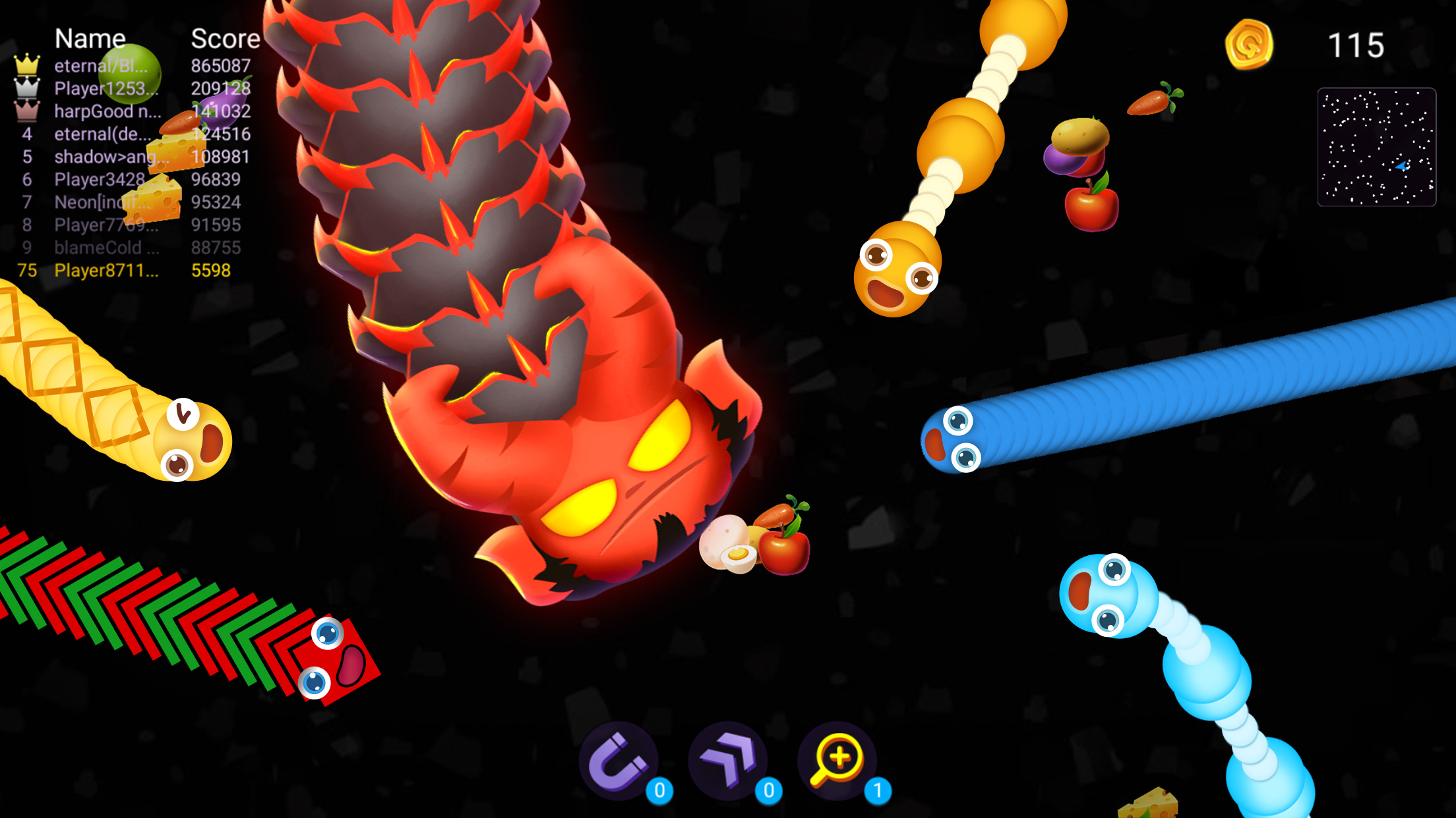 اسکرین شات 3 بازی Snake Battle: Worm Snake Game