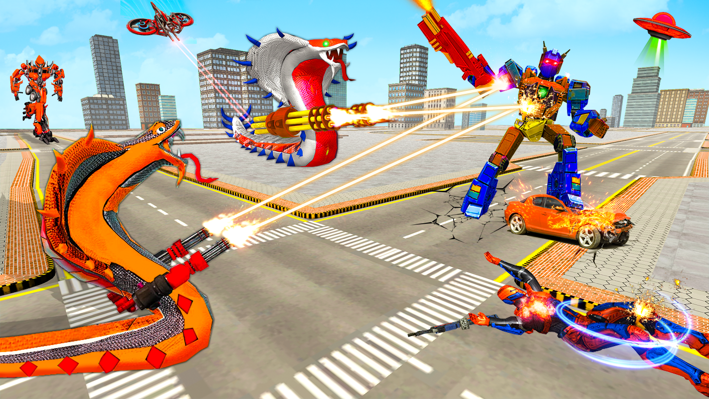 اسکرین شات 3 بازی Snake Robot Car Transform Game