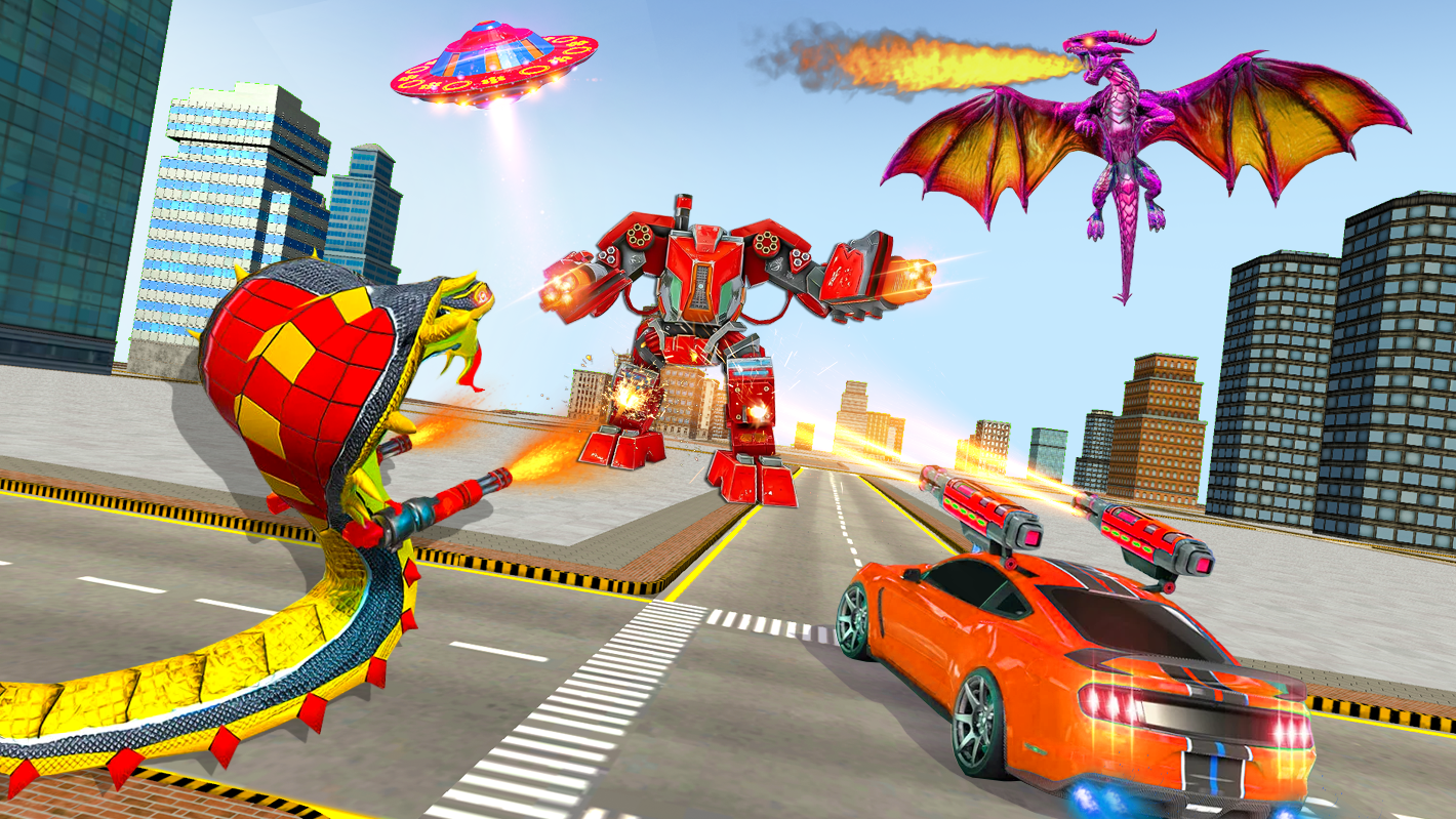 اسکرین شات 4 بازی Snake Robot Car Transform Game
