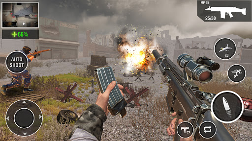 اسکرین شات 4 بازی Call of the WW2 Gun Games: Counter War Strike Duty