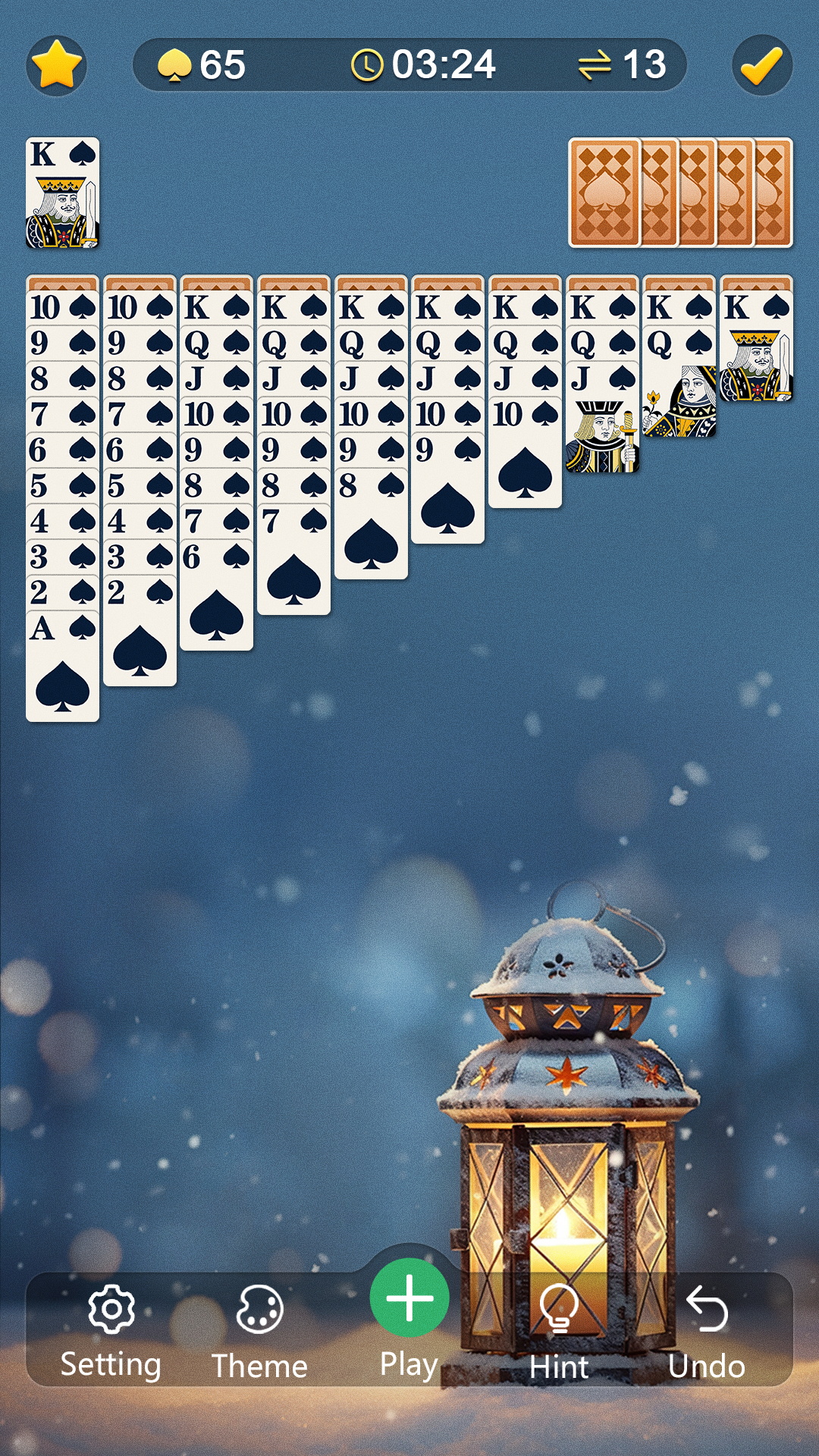 اسکرین شات 2 بازی Spider Solitaire Classic