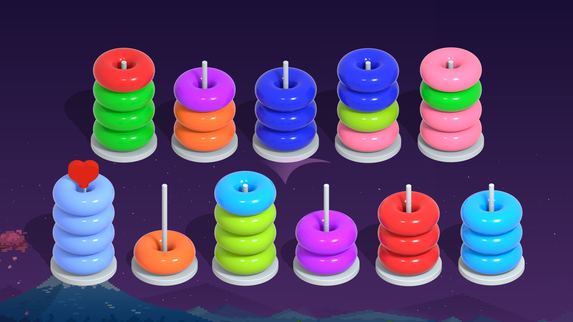 اسکرین شات 8 بازی Color Hoop Sort - Ring Puzzle