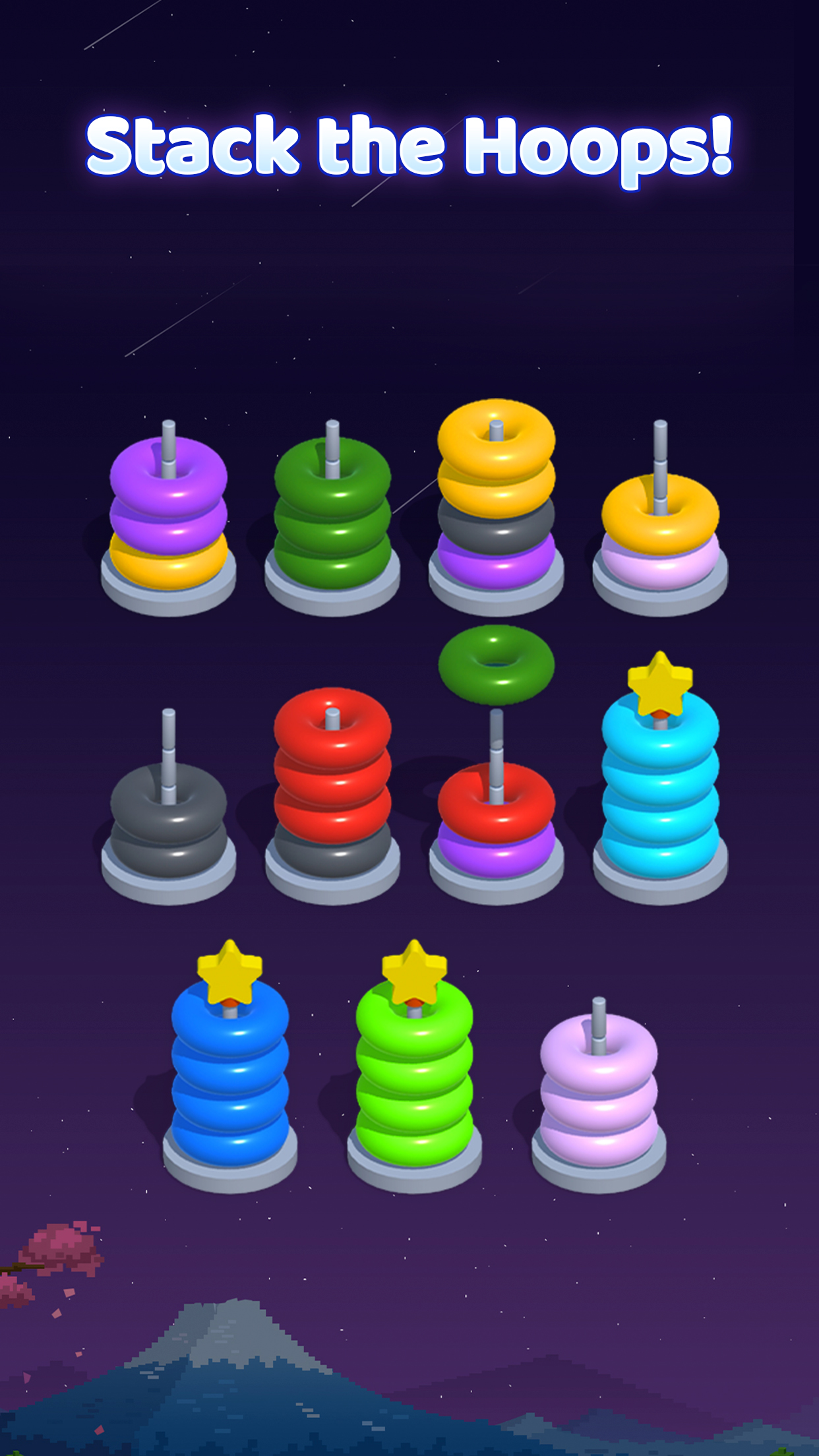 اسکرین شات 1 بازی Color Hoop Sort - Ring Puzzle