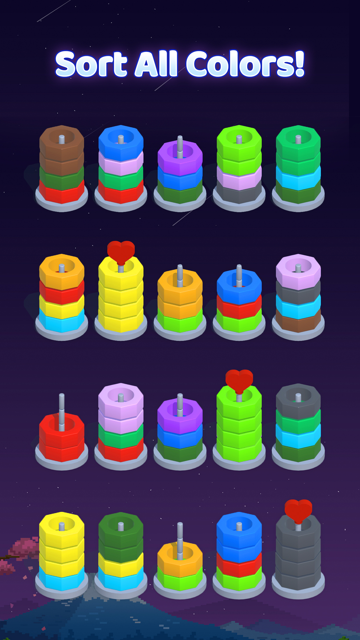 اسکرین شات 2 بازی Color Hoop Sort - Ring Puzzle