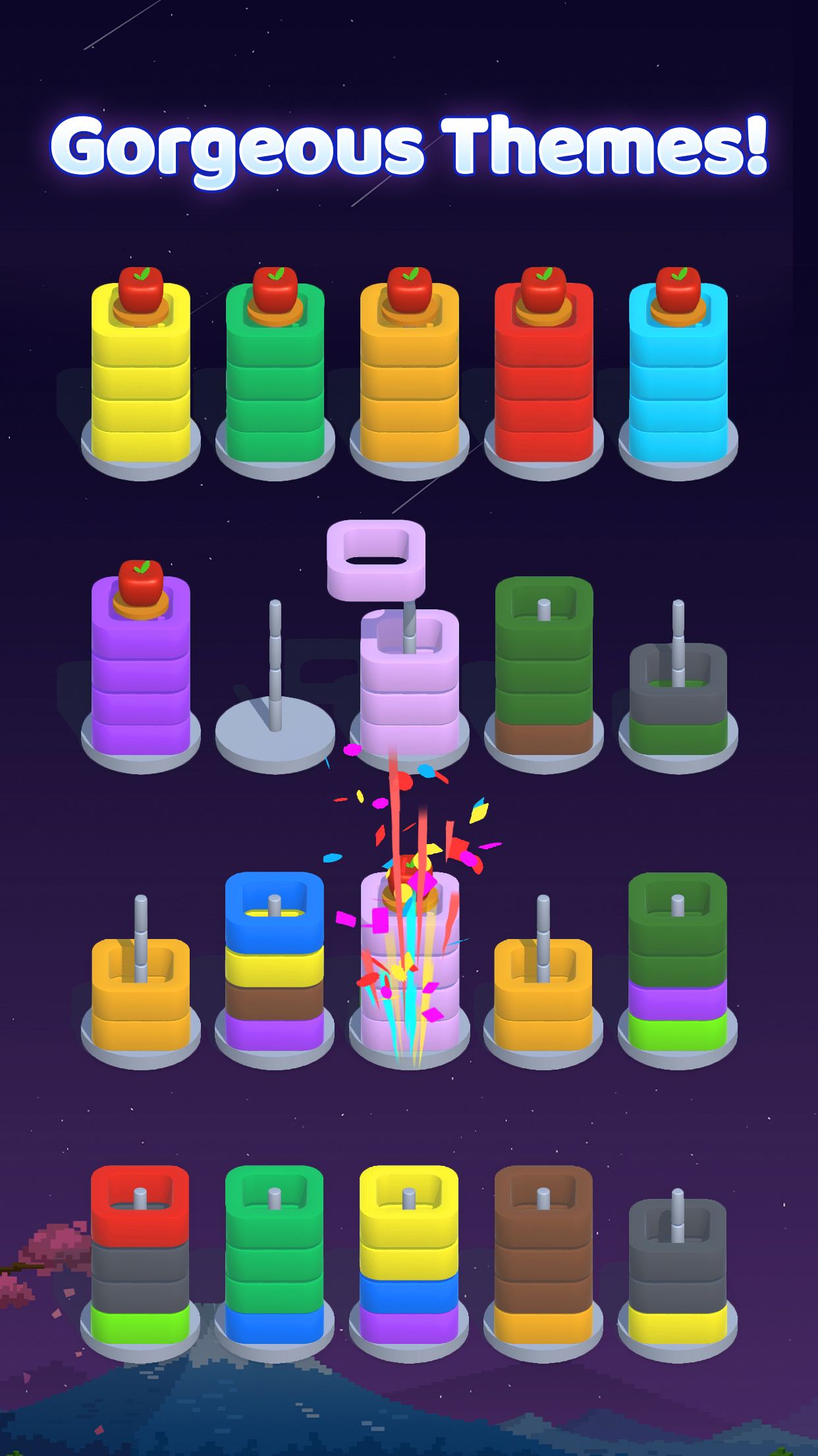اسکرین شات 3 بازی Color Hoop Sort - Ring Puzzle