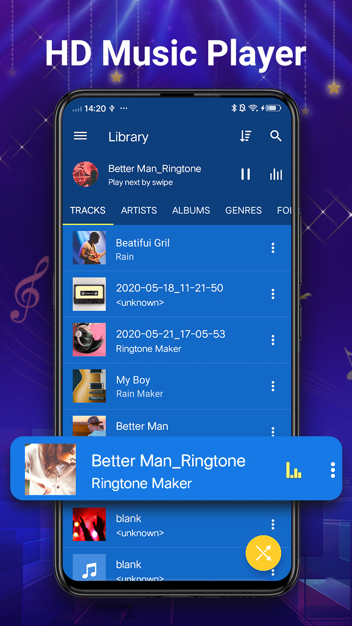 اسکرین شات 4 برنامه Music Player - MP3 Player & EQ