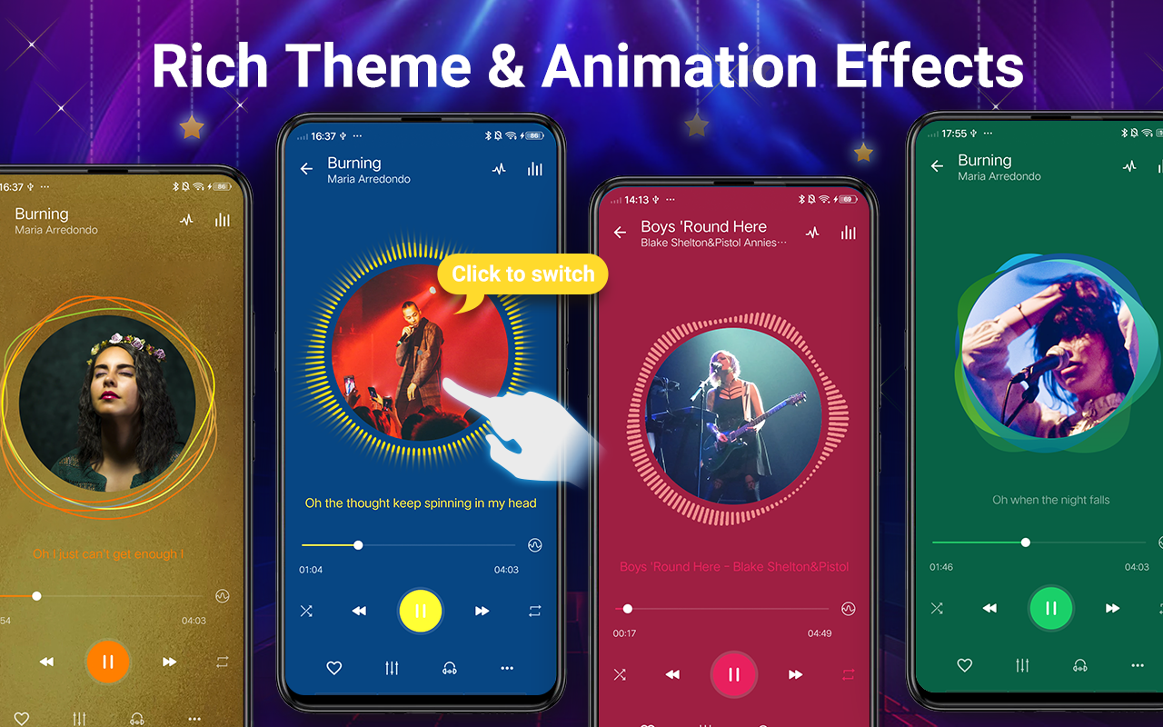 اسکرین شات 3 برنامه Music Player - MP3 Player & EQ