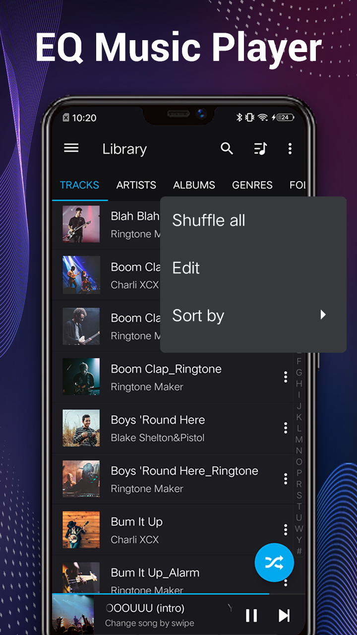 اسکرین شات 2 برنامه Music Player - Audio Player