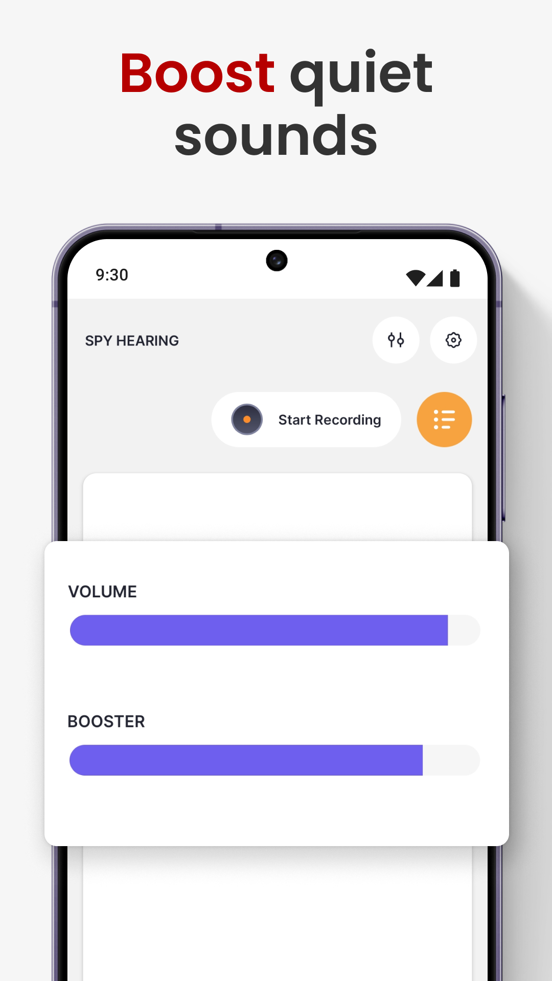 اسکرین شات 5 برنامه Ear Spy - Listening Device