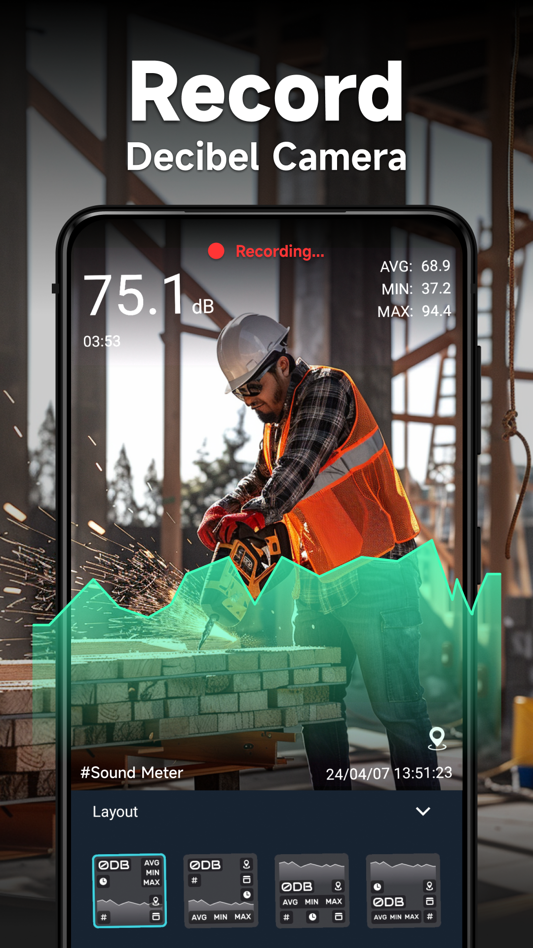 اسکرین شات 2 برنامه Sound Meter