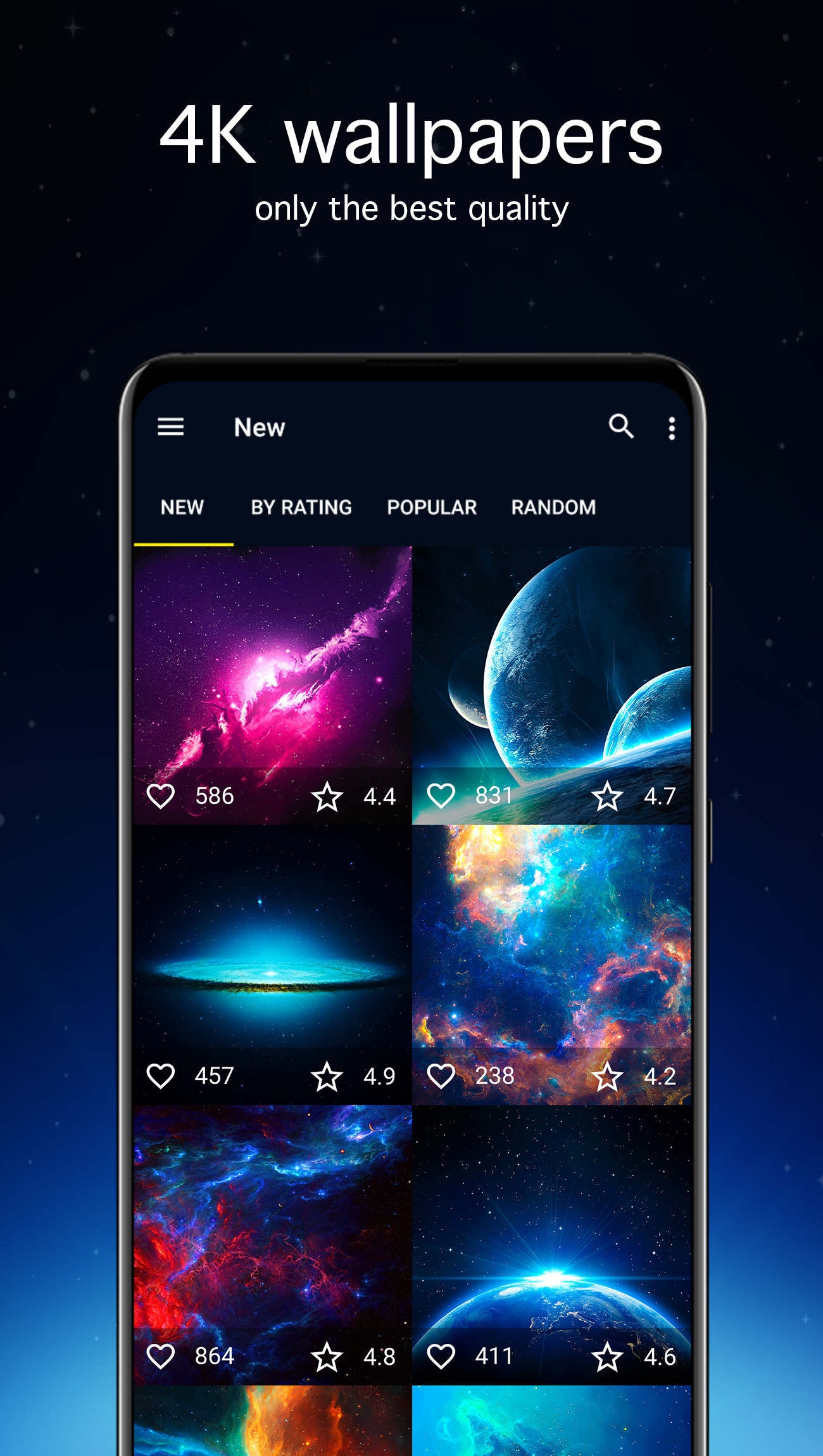 اسکرین شات 2 برنامه Space Wallpapers 4K