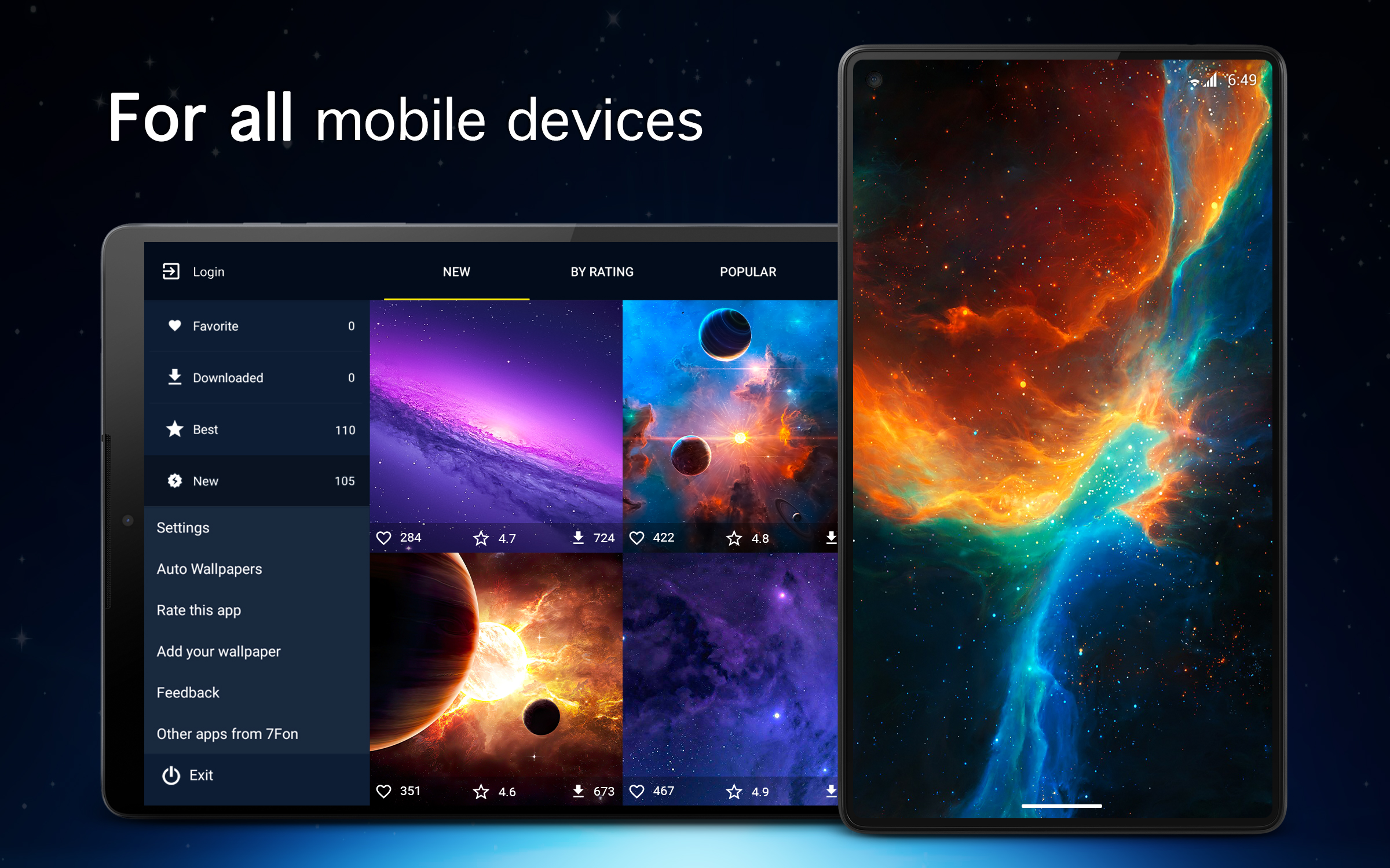 اسکرین شات 6 برنامه Space Wallpapers 4K