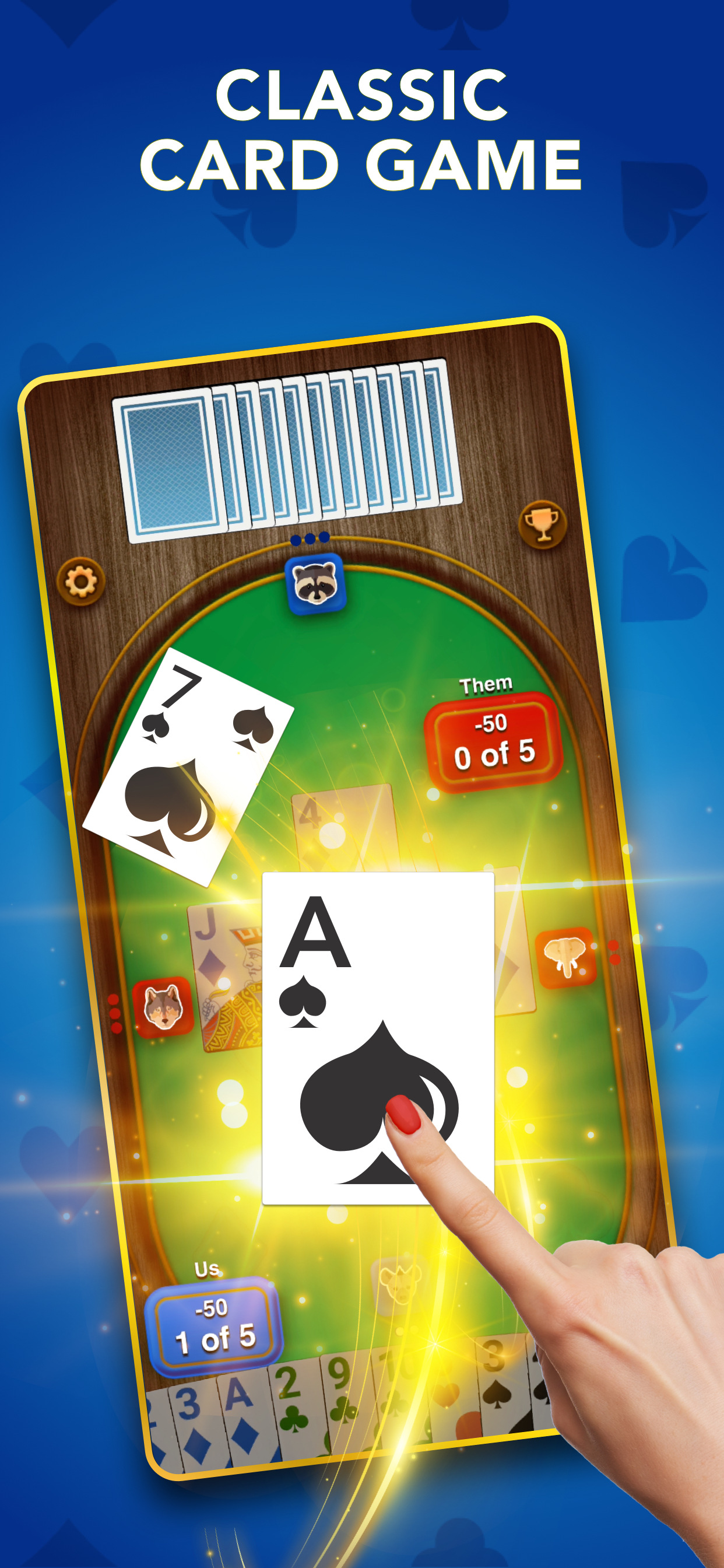 اسکرین شات 1 بازی Spades - Classic Card Game