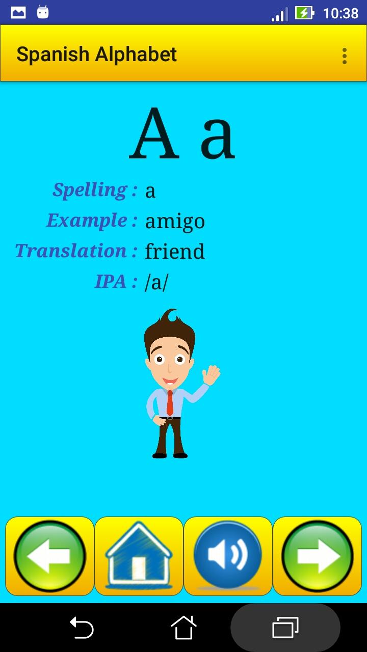 اسکرین شات 2 برنامه Spanish alphabet for students