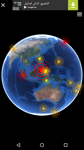 اسکرین شات 5 برنامه Quake & Volcanoes: 3D Globe of Volcanic Eruptions