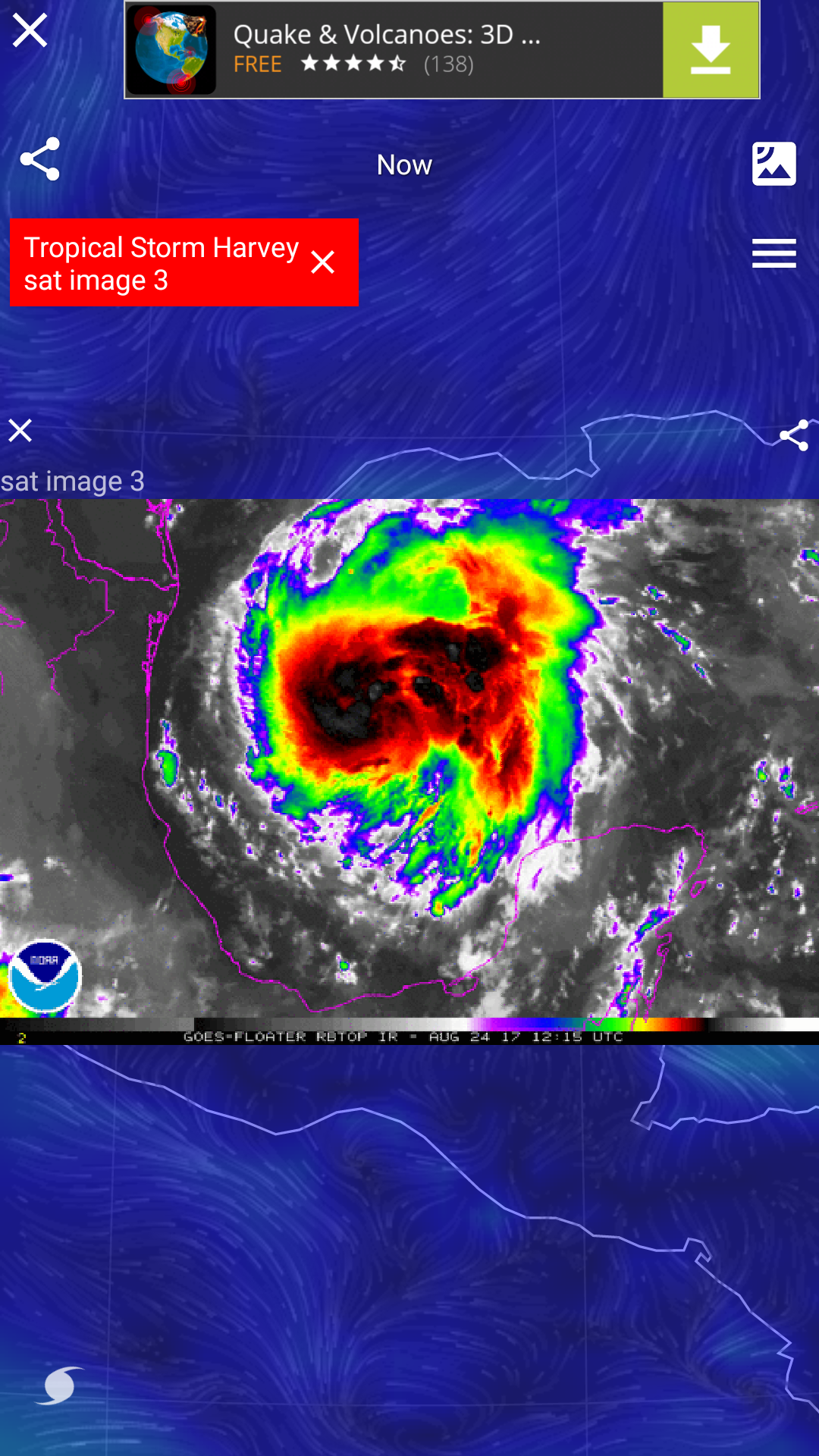 اسکرین شات 3 برنامه Wind Map Hurricane Tracker, 3D