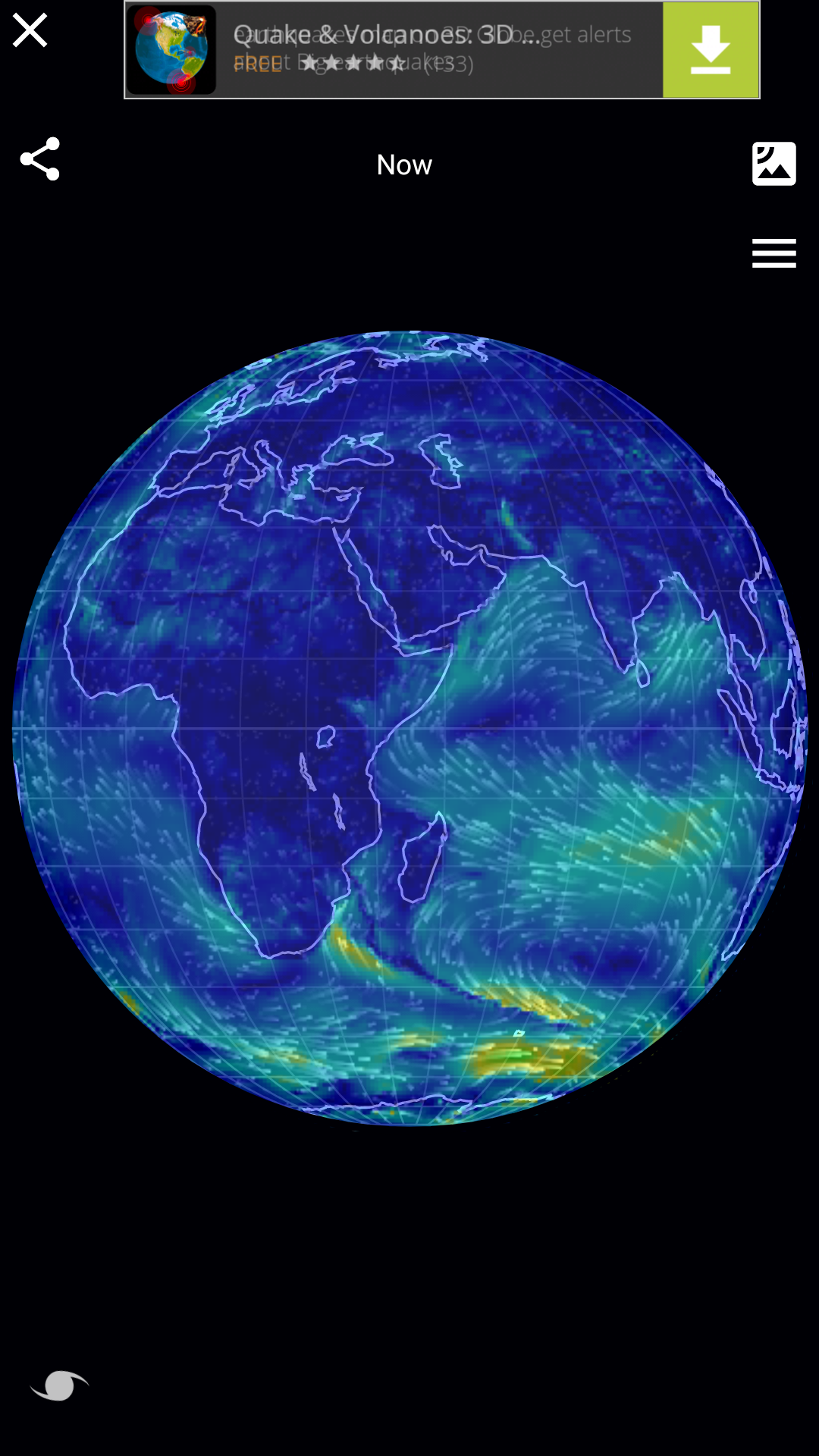 اسکرین شات 1 برنامه Wind Map Hurricane Tracker, 3D