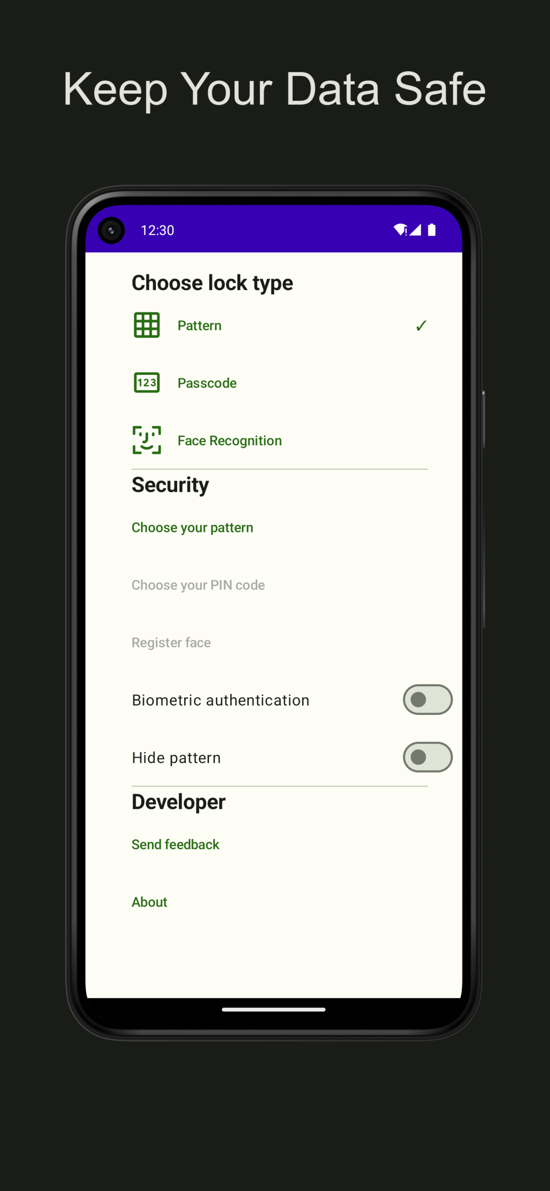 اسکرین شات 8 برنامه Fingerprint Pattern App Lock
