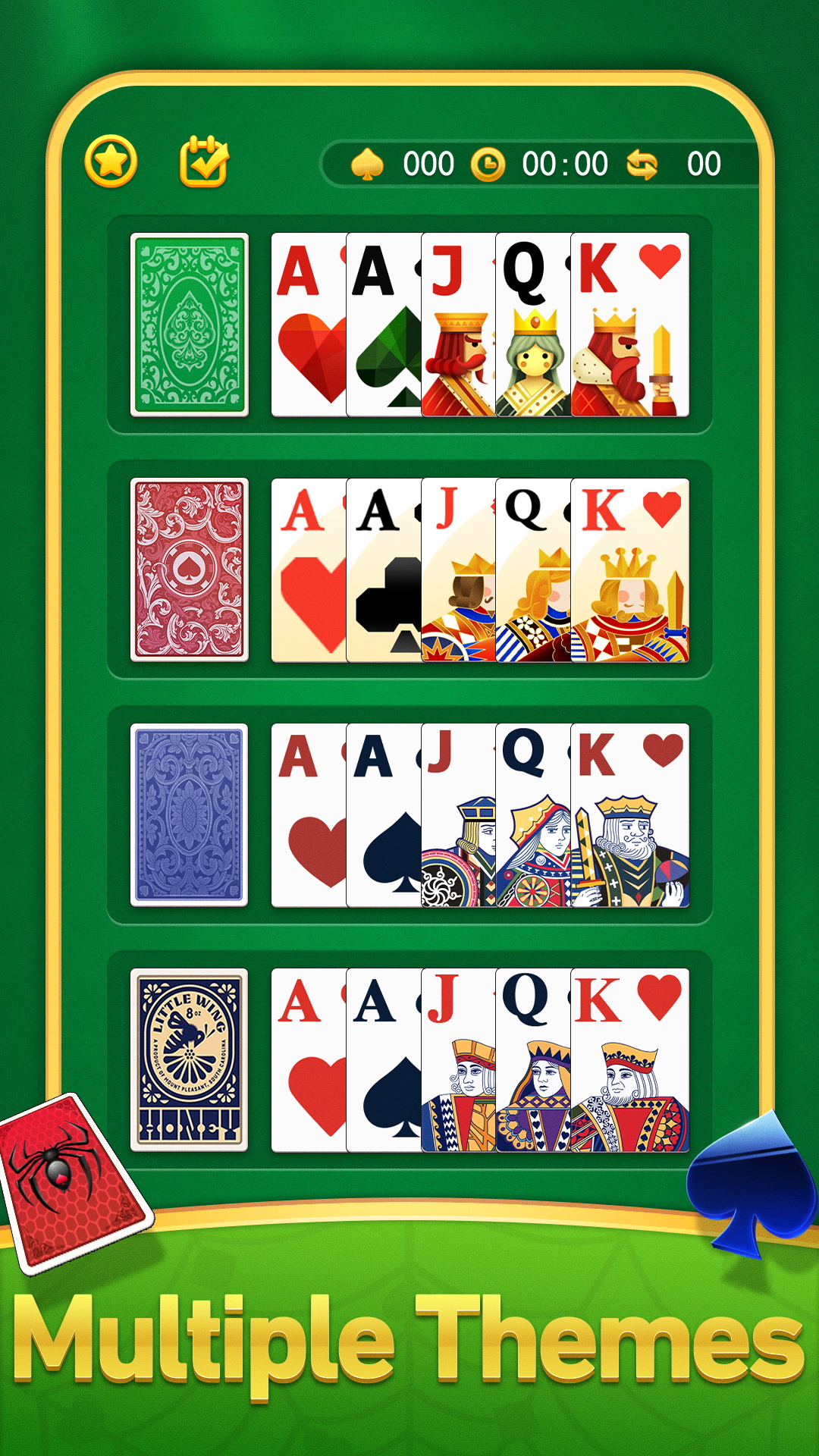 اسکرین شات 4 بازی Spider Solitaire Card Game