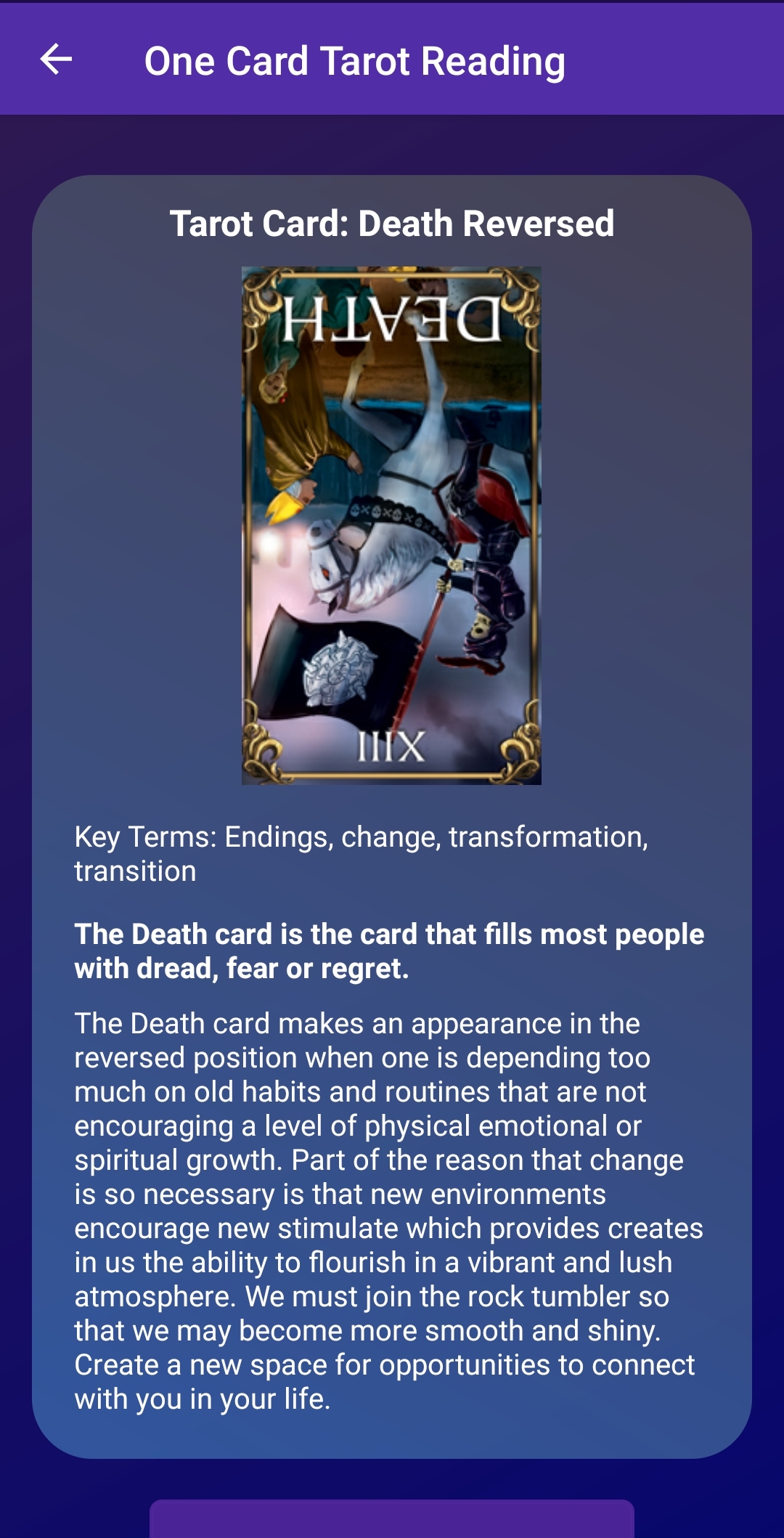اسکرین شات 7 برنامه DailyTarot: Oracle Tarot Cards