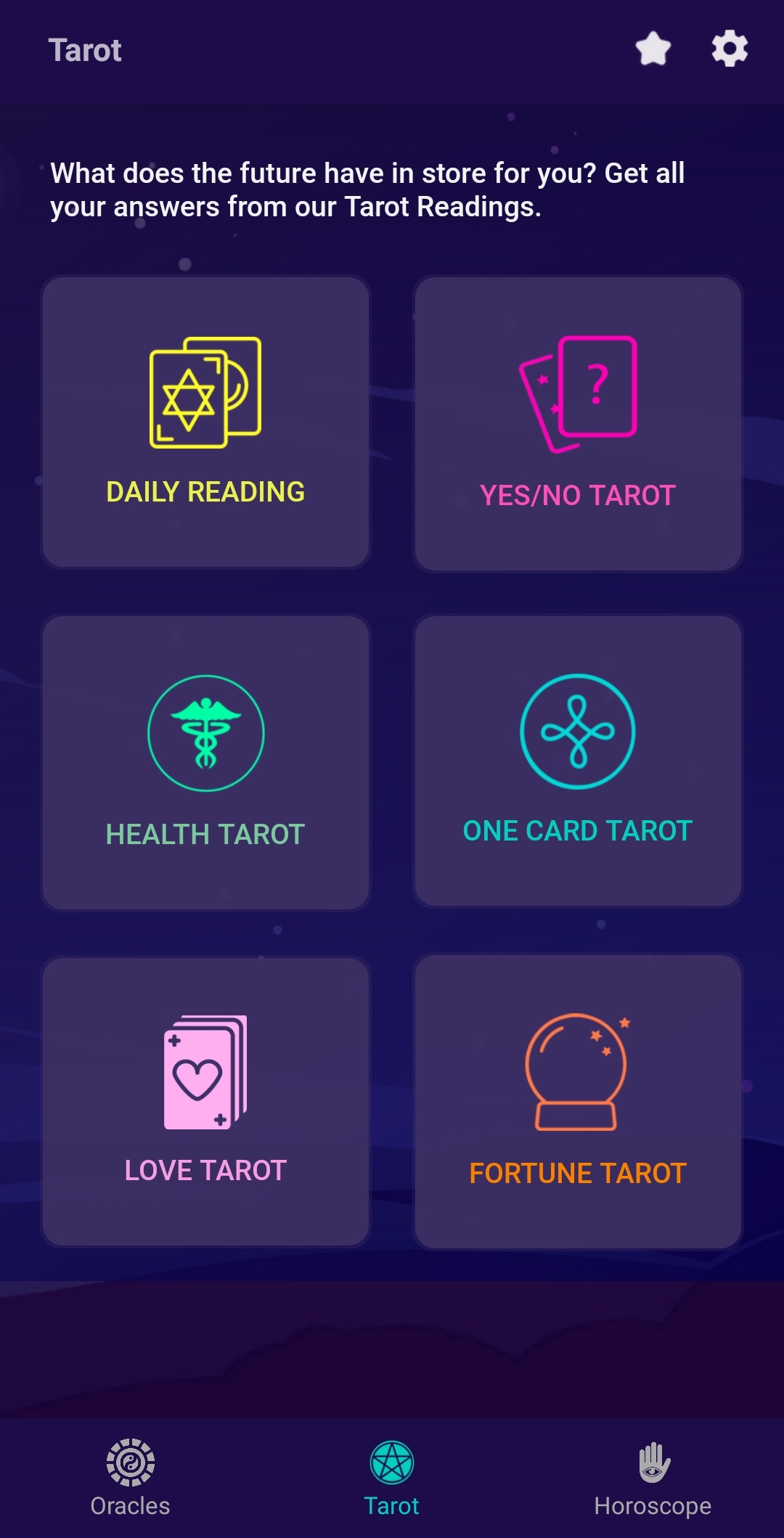 اسکرین شات 2 برنامه DailyTarot: Oracle Tarot Cards