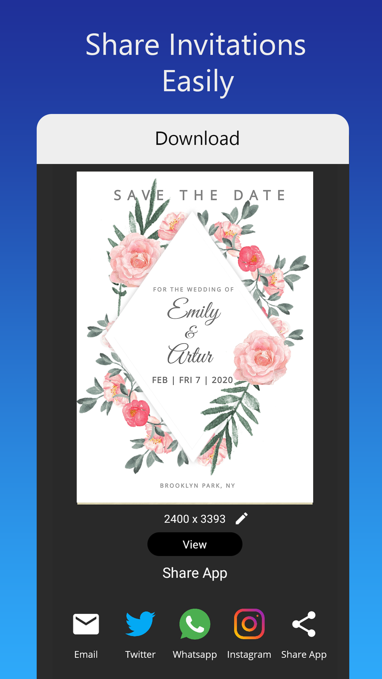 اسکرین شات 6 برنامه Invitation card Maker, Design