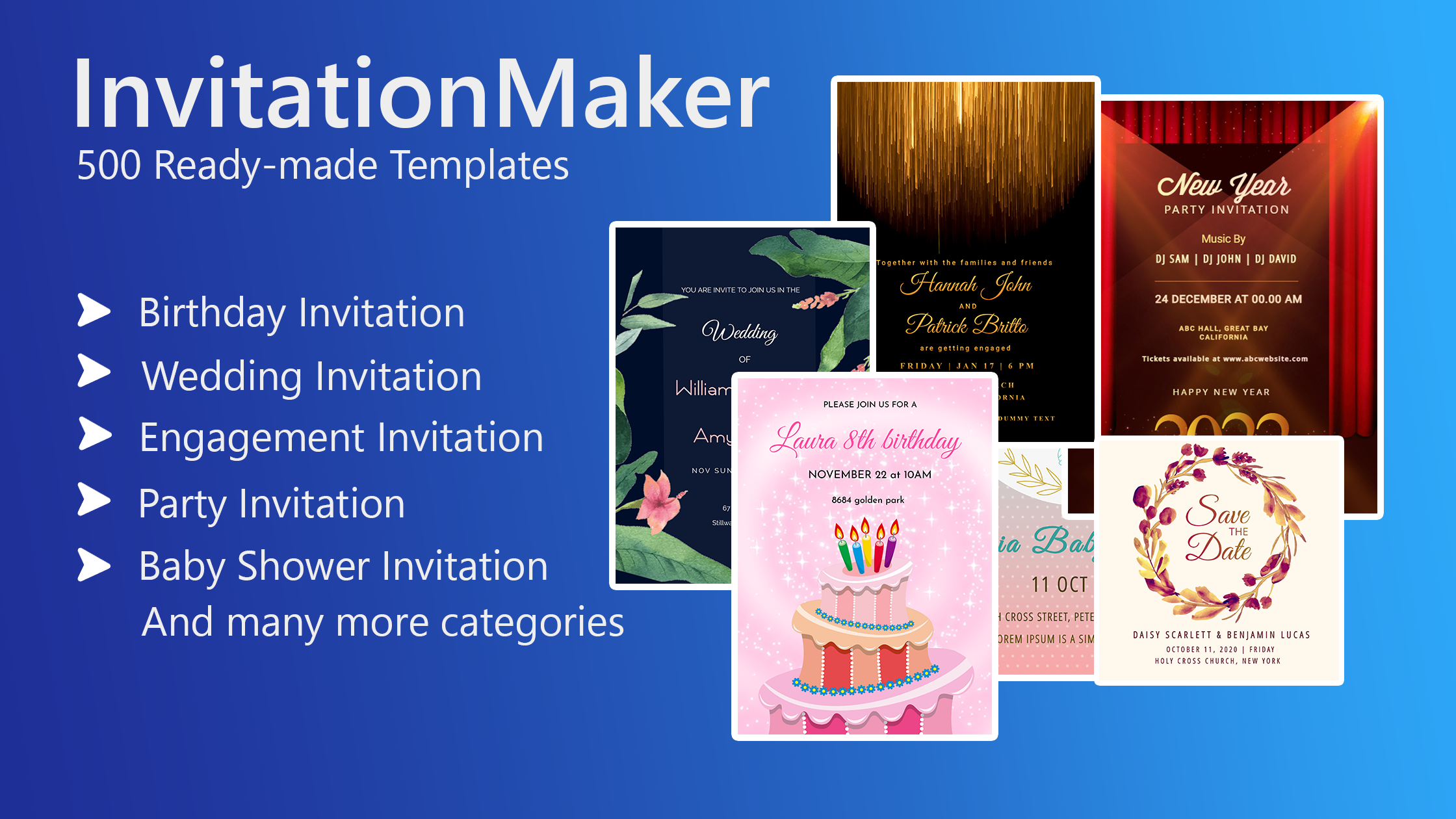 اسکرین شات 1 برنامه Invitation card Maker, Design