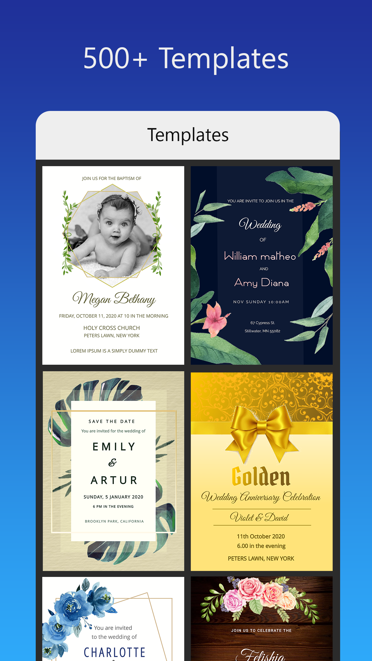 اسکرین شات 3 برنامه Invitation card Maker, Design