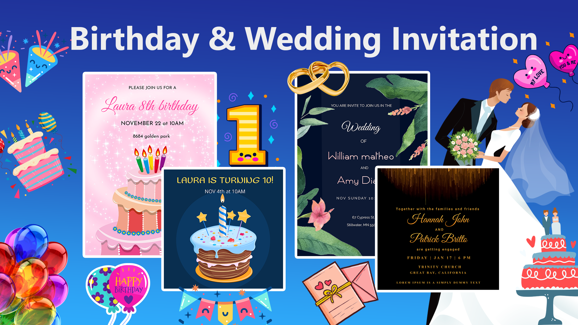 اسکرین شات 2 برنامه Invitation card Maker, Design