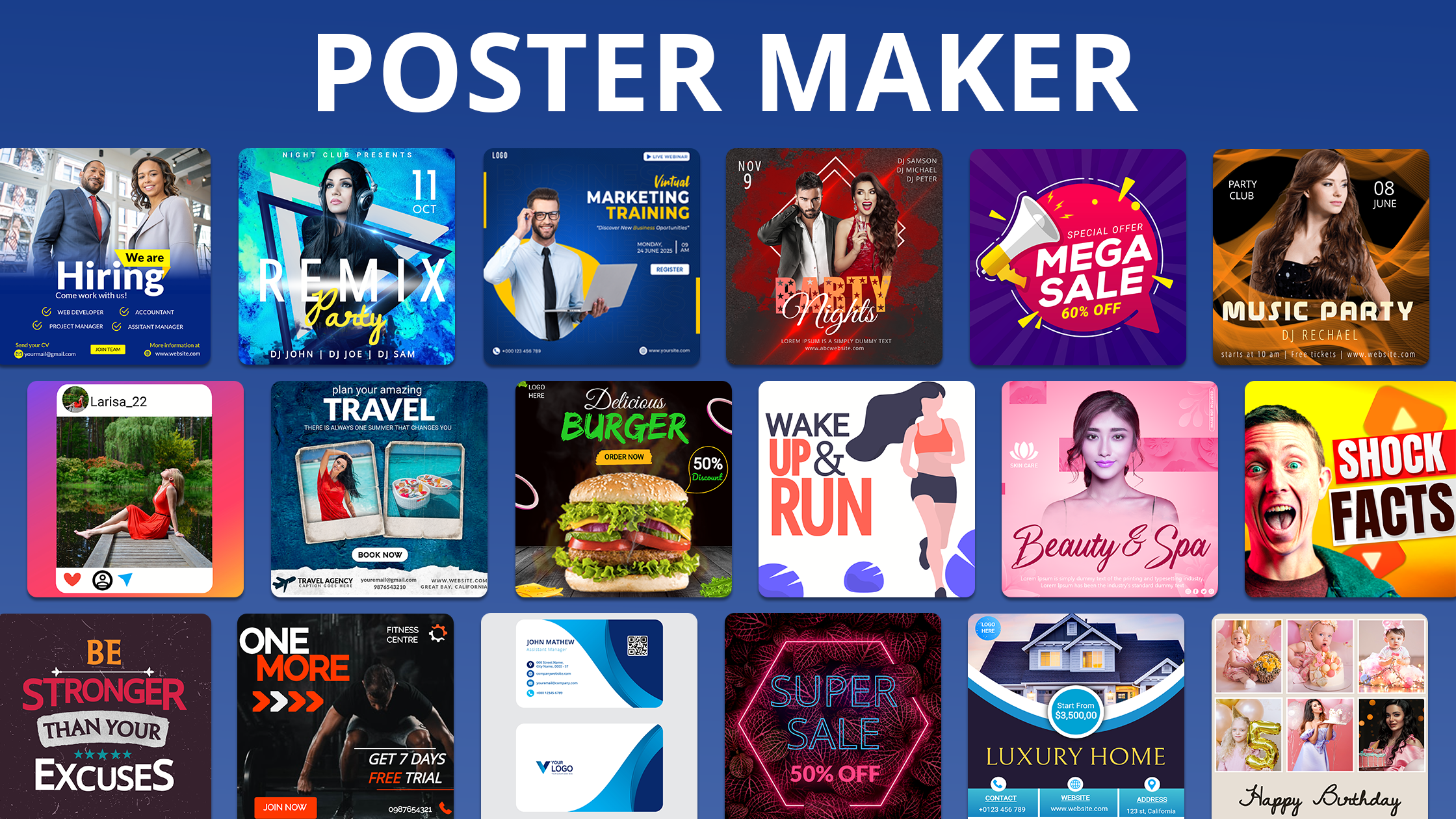 اسکرین شات 1 برنامه Poster Maker & flyer maker app