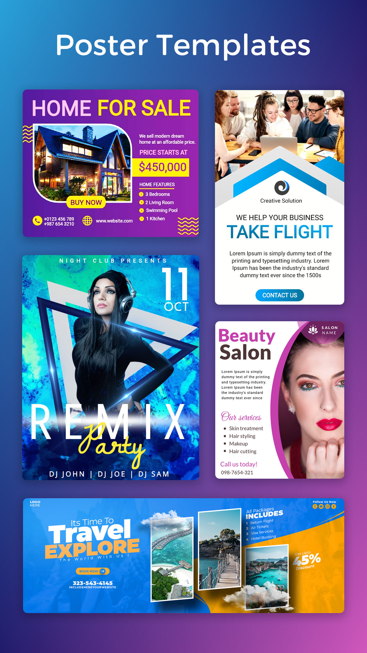 اسکرین شات 6 برنامه Poster maker, Flyer, Banner