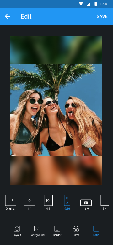 اسکرین شات 1 برنامه Pic Grid: Collage Maker