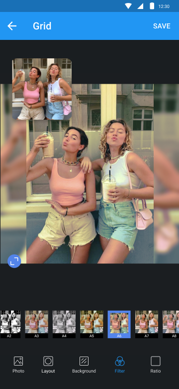 اسکرین شات 4 برنامه Pic Grid: Collage Maker