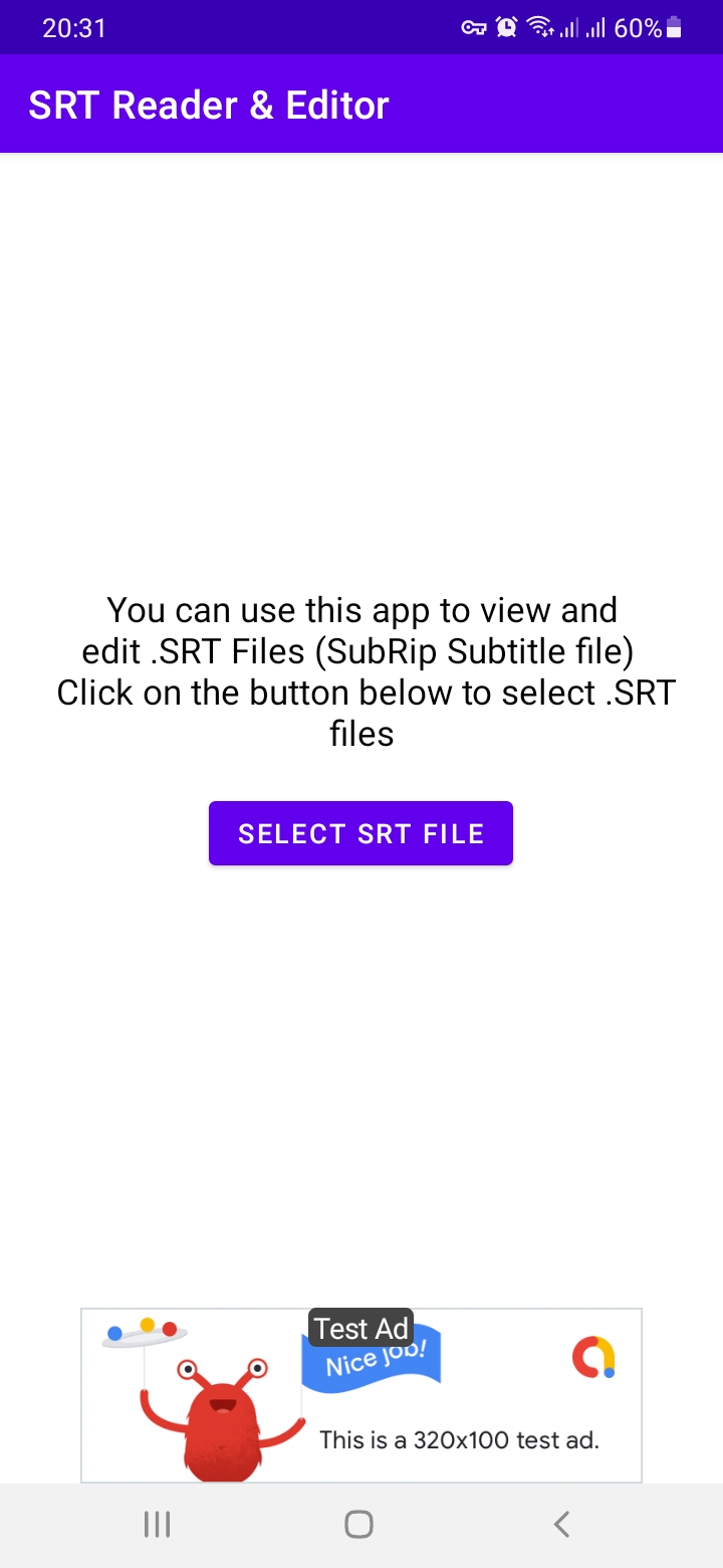 اسکرین شات 1 برنامه SRT File Reader & Editor - Sub