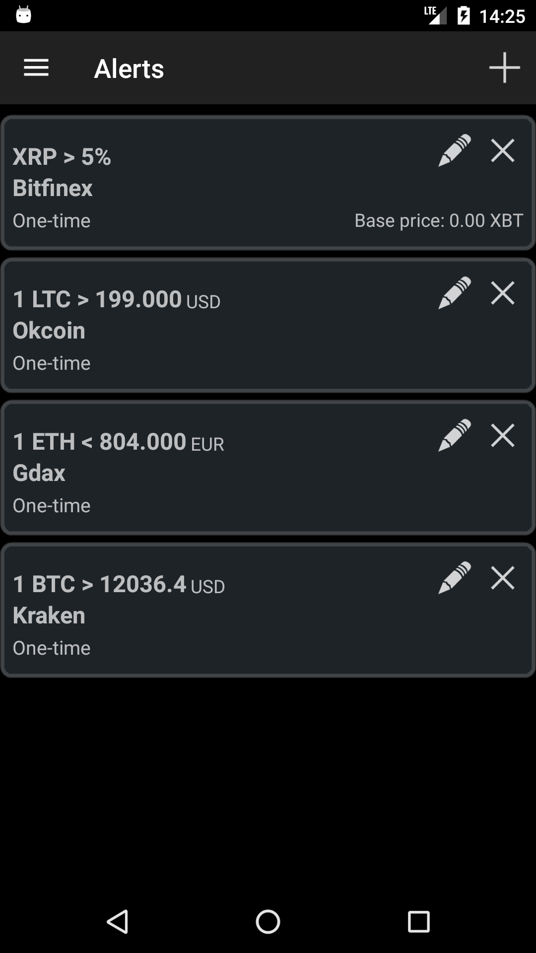 اسکرین شات 4 برنامه Bitcoin Ticker Widget