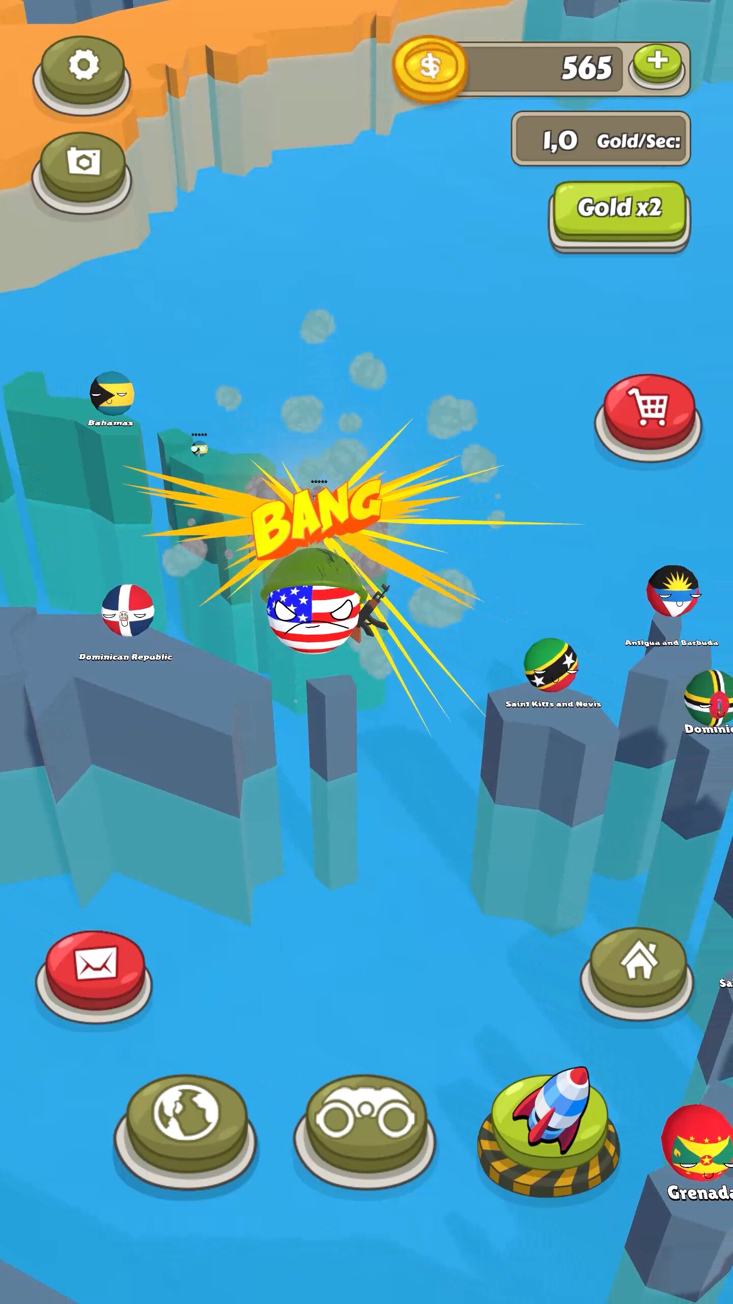 اسکرین شات 5 بازی Country Balls: Idle War 3D