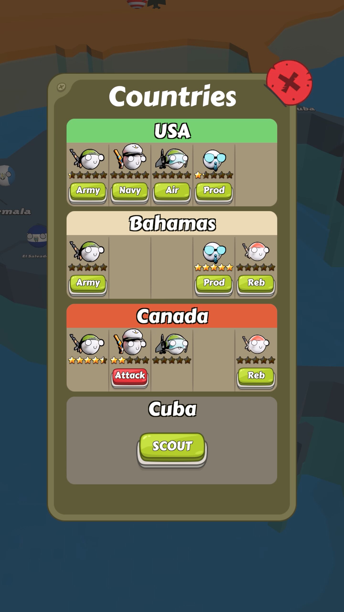 اسکرین شات 3 بازی Country Balls: Idle War 3D