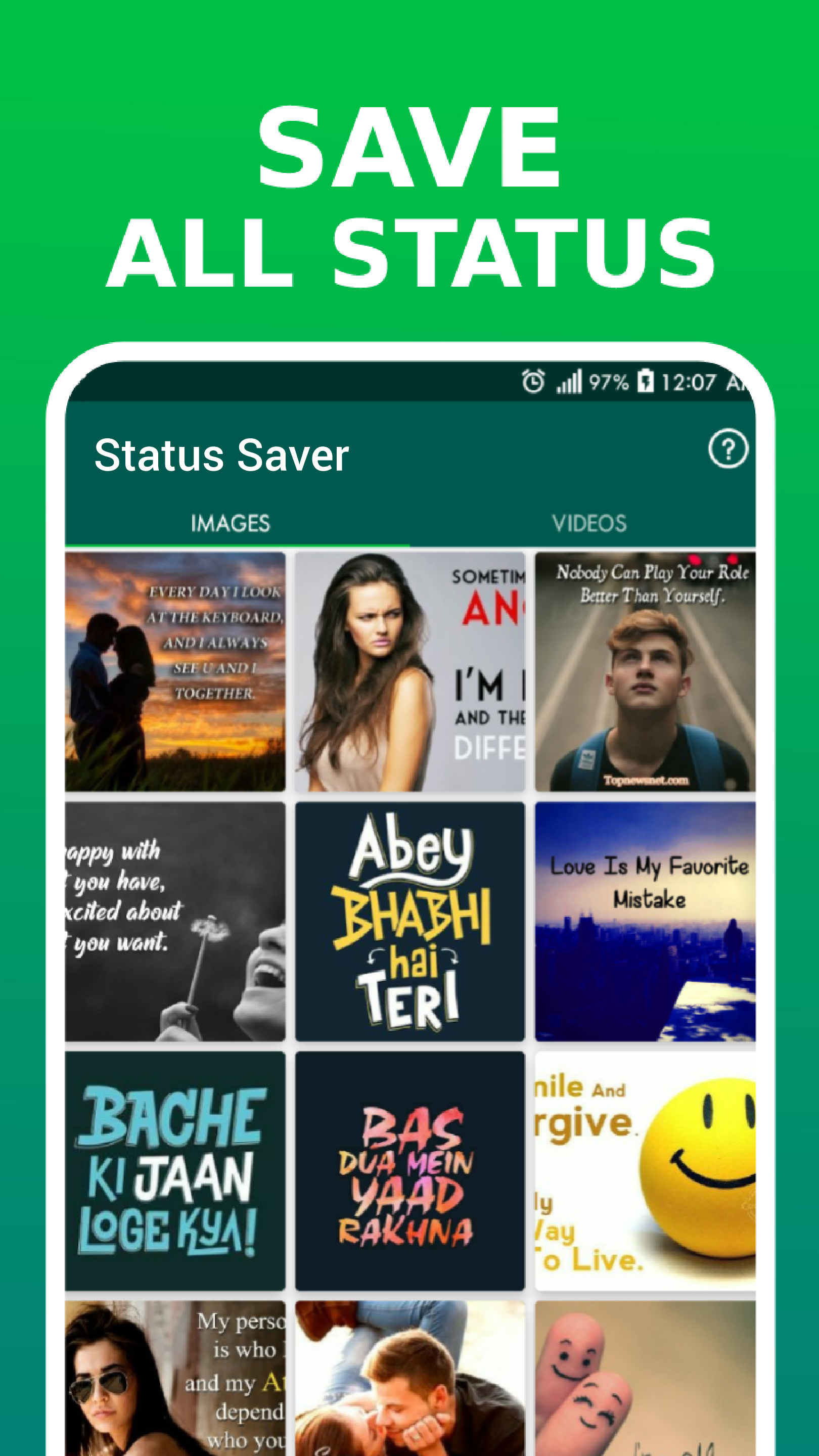 اسکرین شات 1 برنامه Status Saver - Video Saver