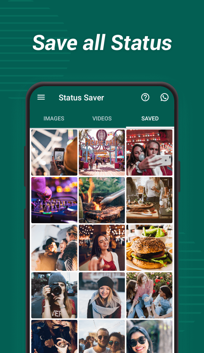 اسکرین شات 1 برنامه Status Saver for WhatsApp - Save & Download Status