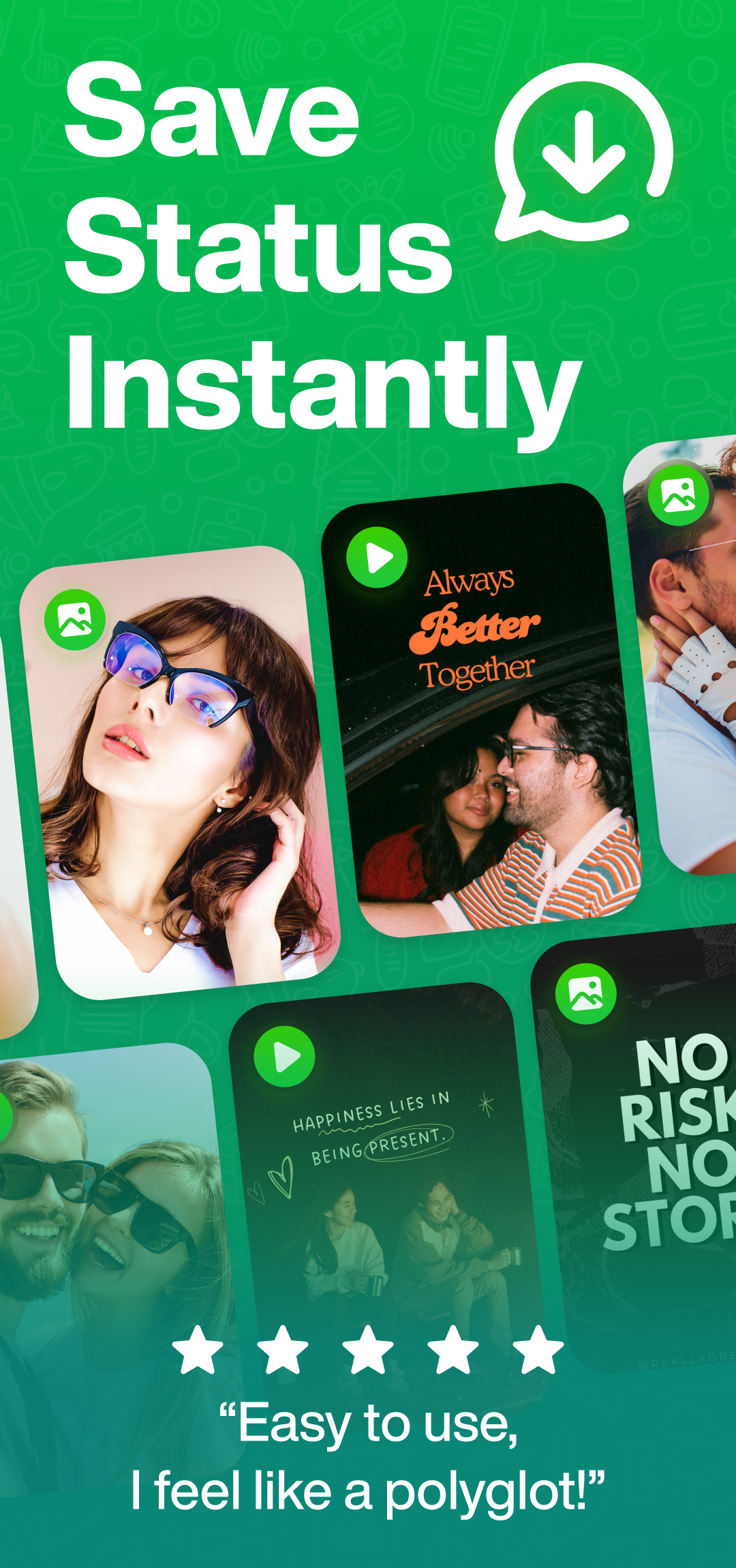 اسکرین شات 1 برنامه Status Saver: Video Saver