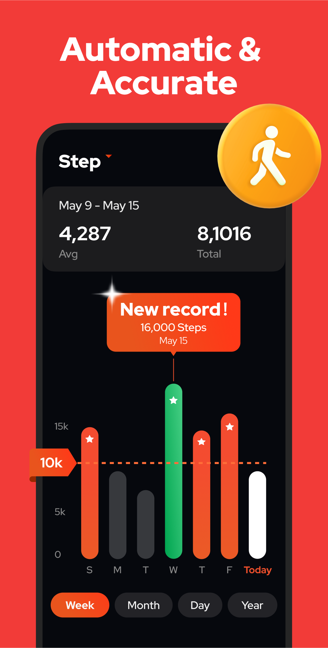 اسکرین شات 2 برنامه Step Counter - Pedometer