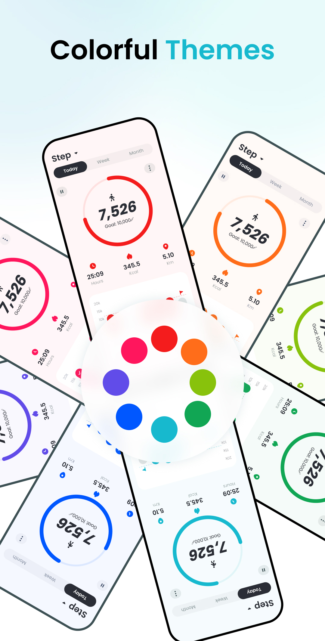 اسکرین شات 5 برنامه Pedometer App - Step Counter