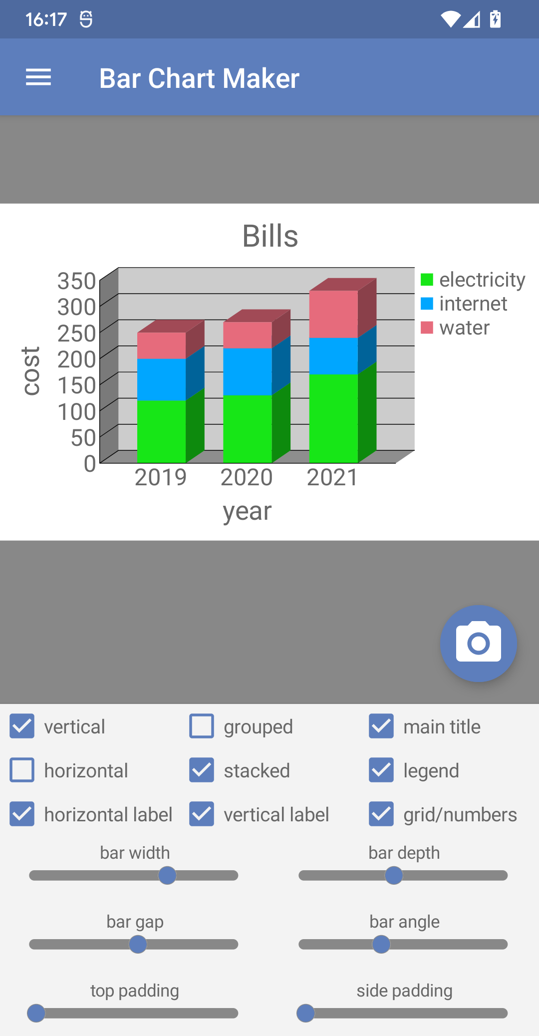 اسکرین شات 4 برنامه Bar Chart Maker