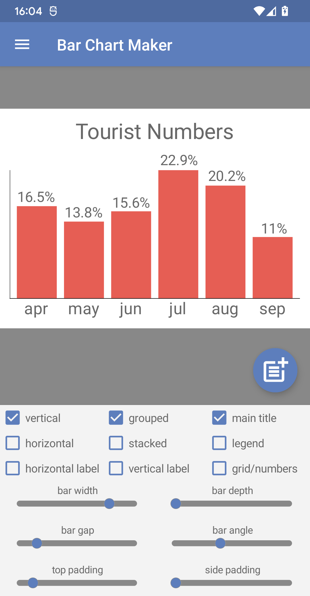 اسکرین شات 3 برنامه Bar Chart Maker