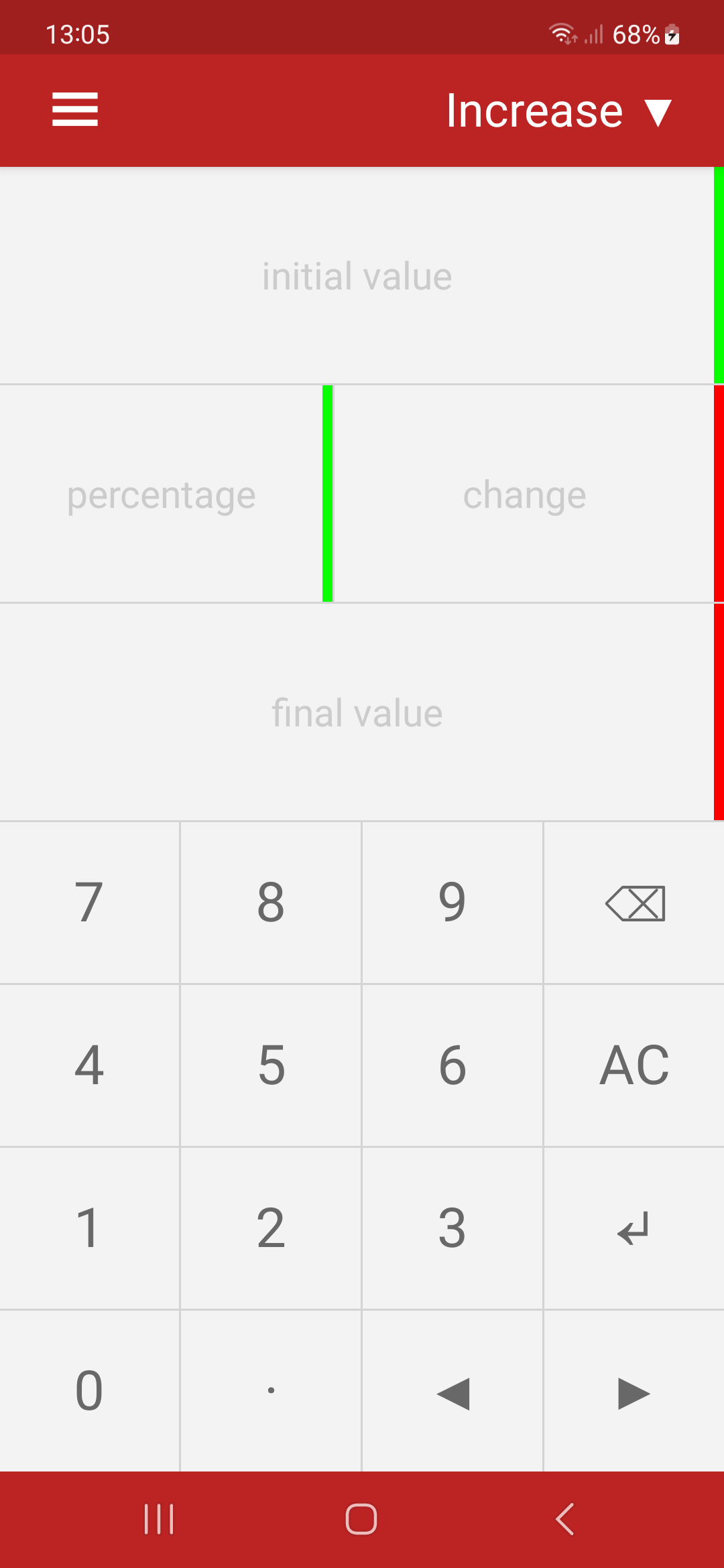 اسکرین شات 1 برنامه Percentage Calculator