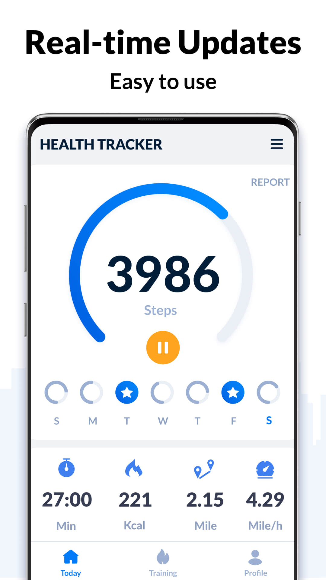 اسکرین شات 2 برنامه Step Tracker - Pedometer