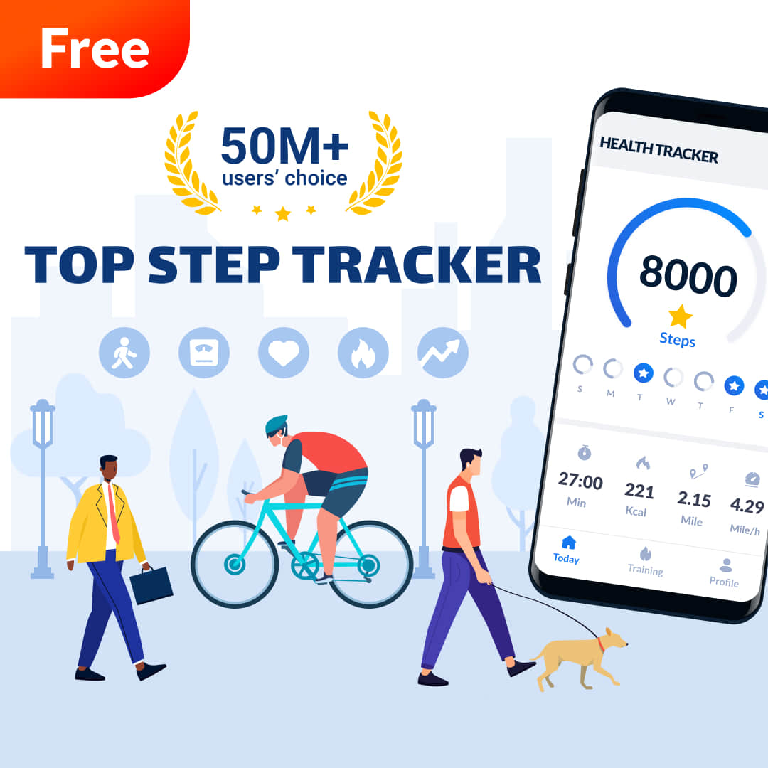 اسکرین شات 1 برنامه Step Tracker - Pedometer