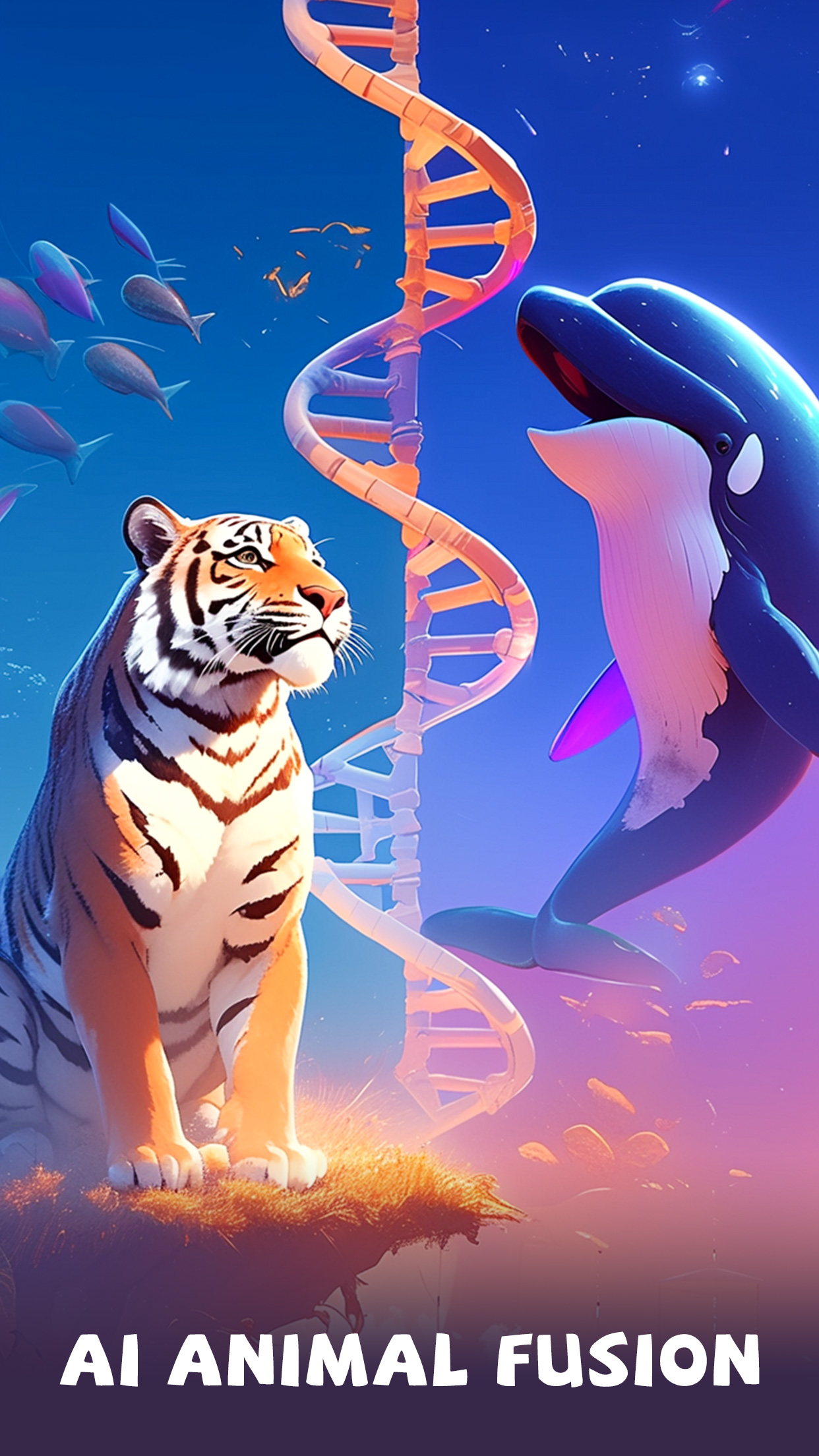 اسکرین شات 1 بازی Merge Animals - Hybrid Mix