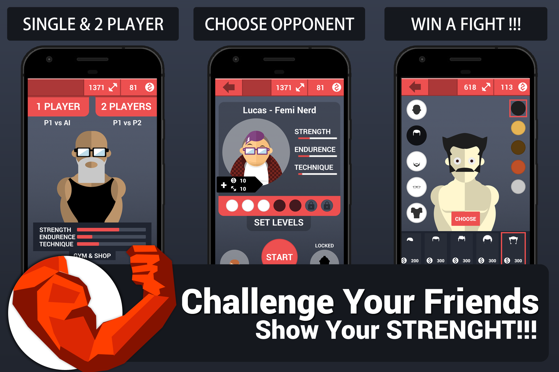 اسکرین شات 3 بازی Arm Wrestling VS 2 Player